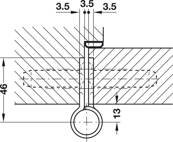 Objekttürband vernickelt matt VN 2929/160 für ungefälzte Objekttüren bis 160 kg Simonswerk